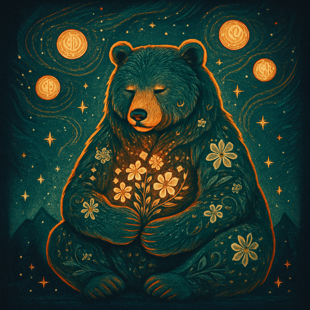 Forest Dream Bear Under Lantern Moons diamond painting