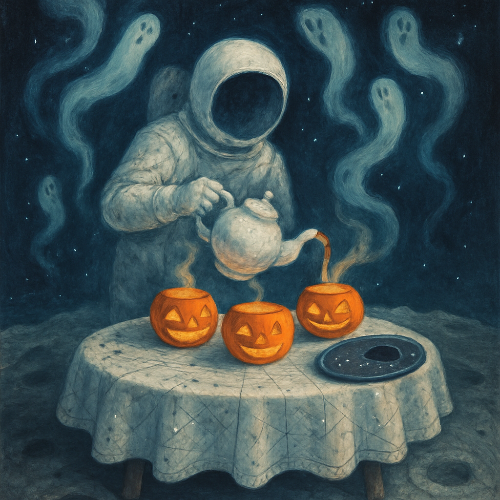The Haunted Astronaut Tea Party painting diamond kit
