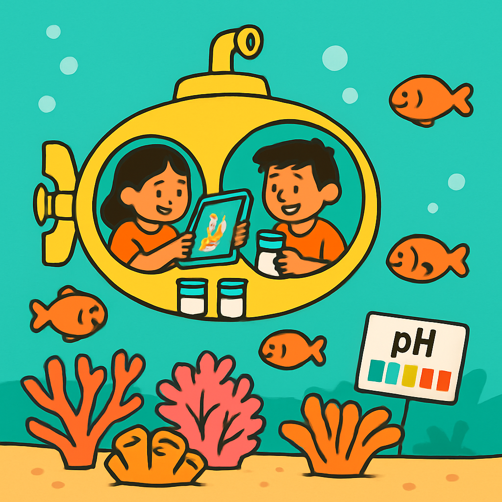 Coral Reef Rescue Submarine Lab paint by diamond