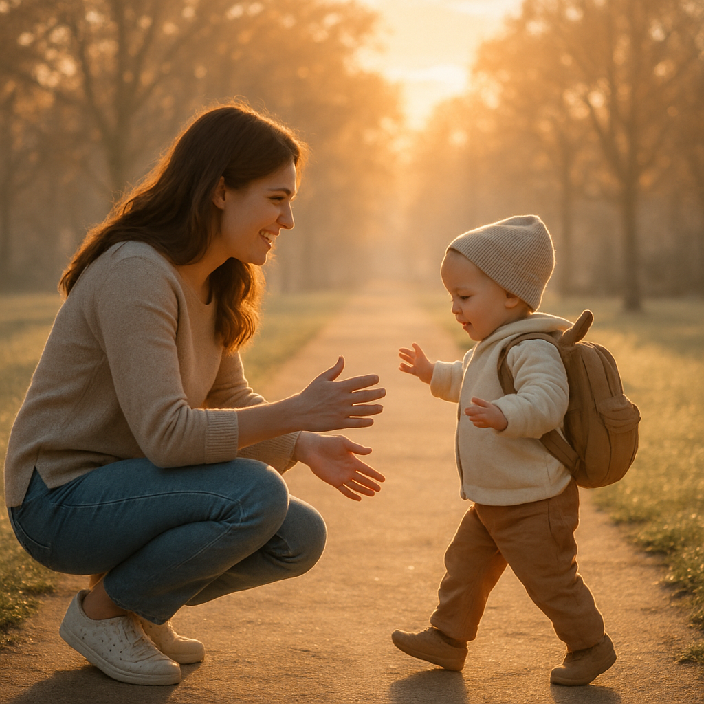 Sunrise Park Bench And The First Brave Steps painting diamond kit