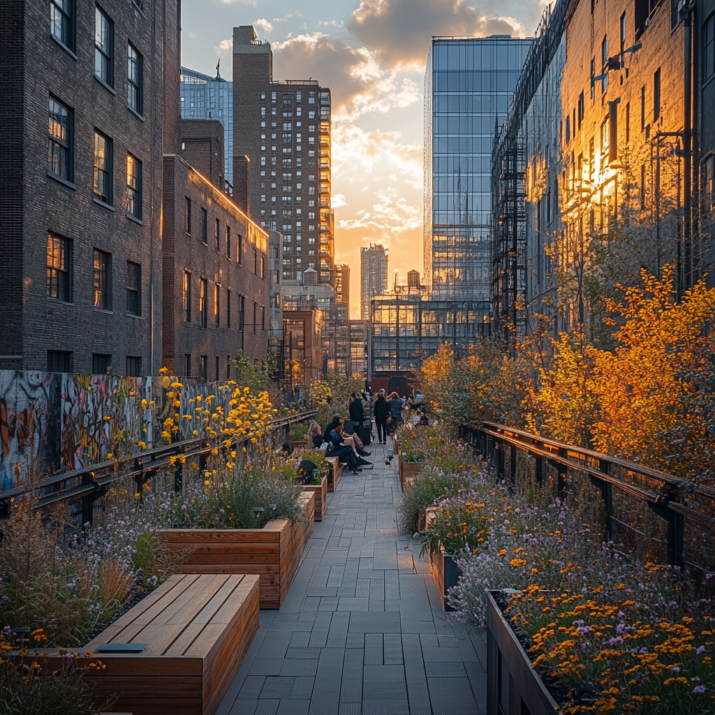 High Line Park paint by color