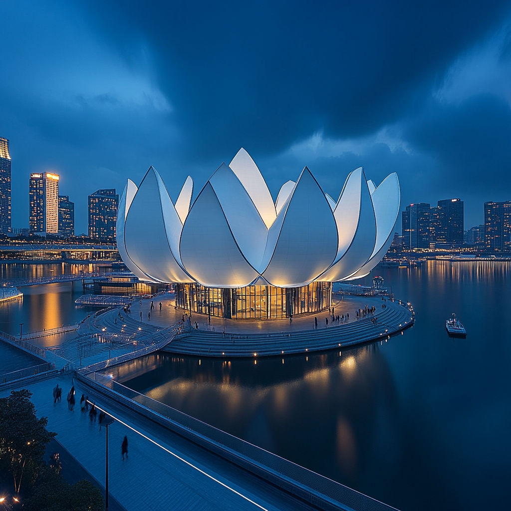 ArtScience Museum Waterfront Paint by diamonds art