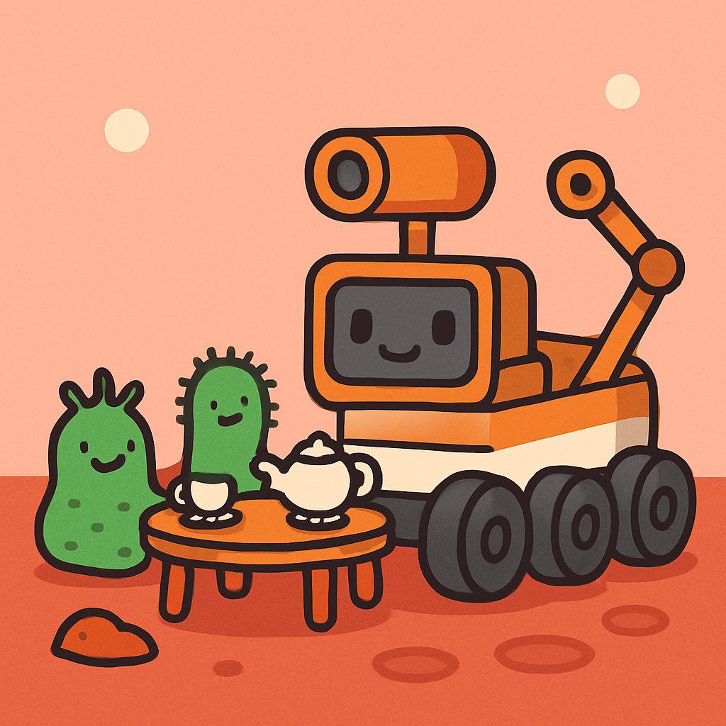 Rover Tea Party On Mars Paint by diamonds kits