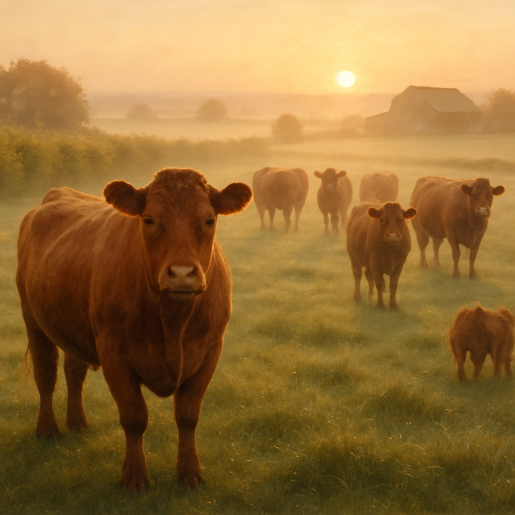 Red Poll Cattle paint by color