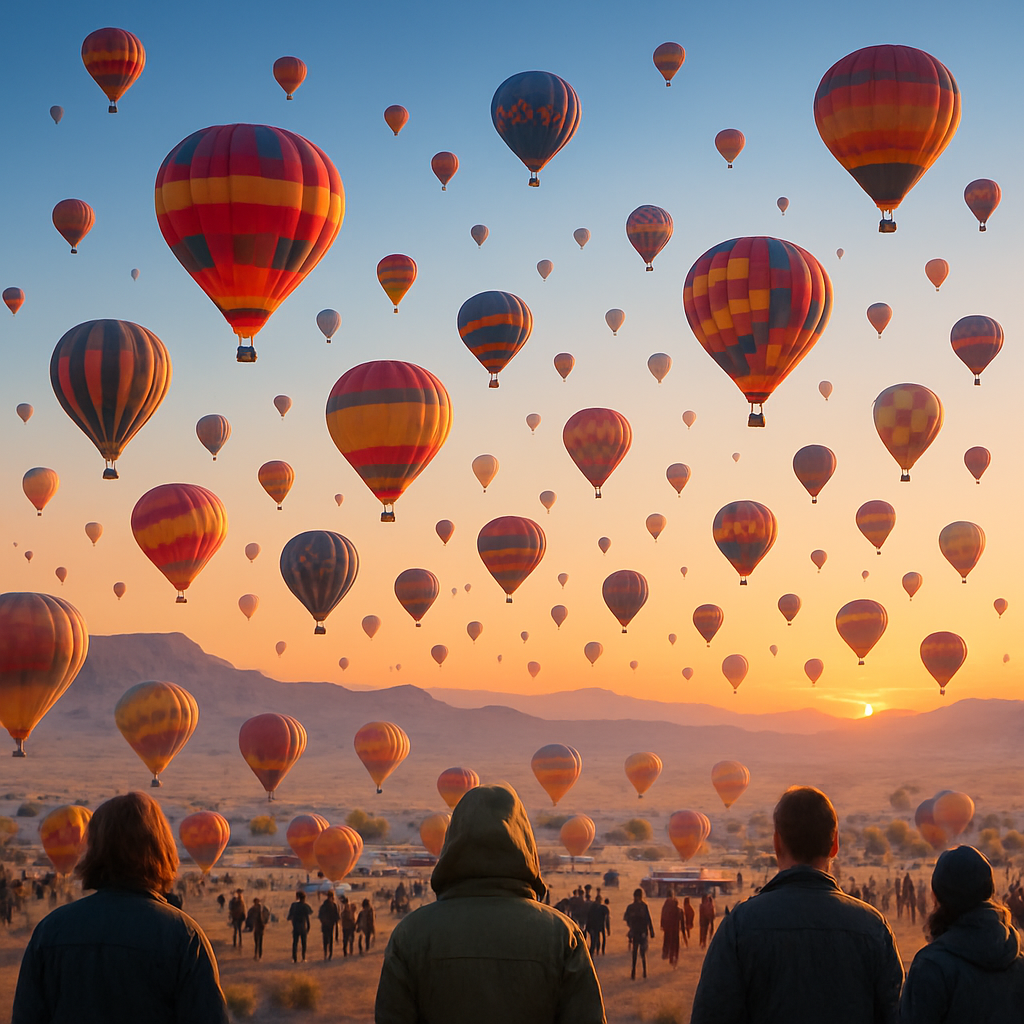 Balloon Fiesta In Albuquerque New Mexico Painting by diamonds kit