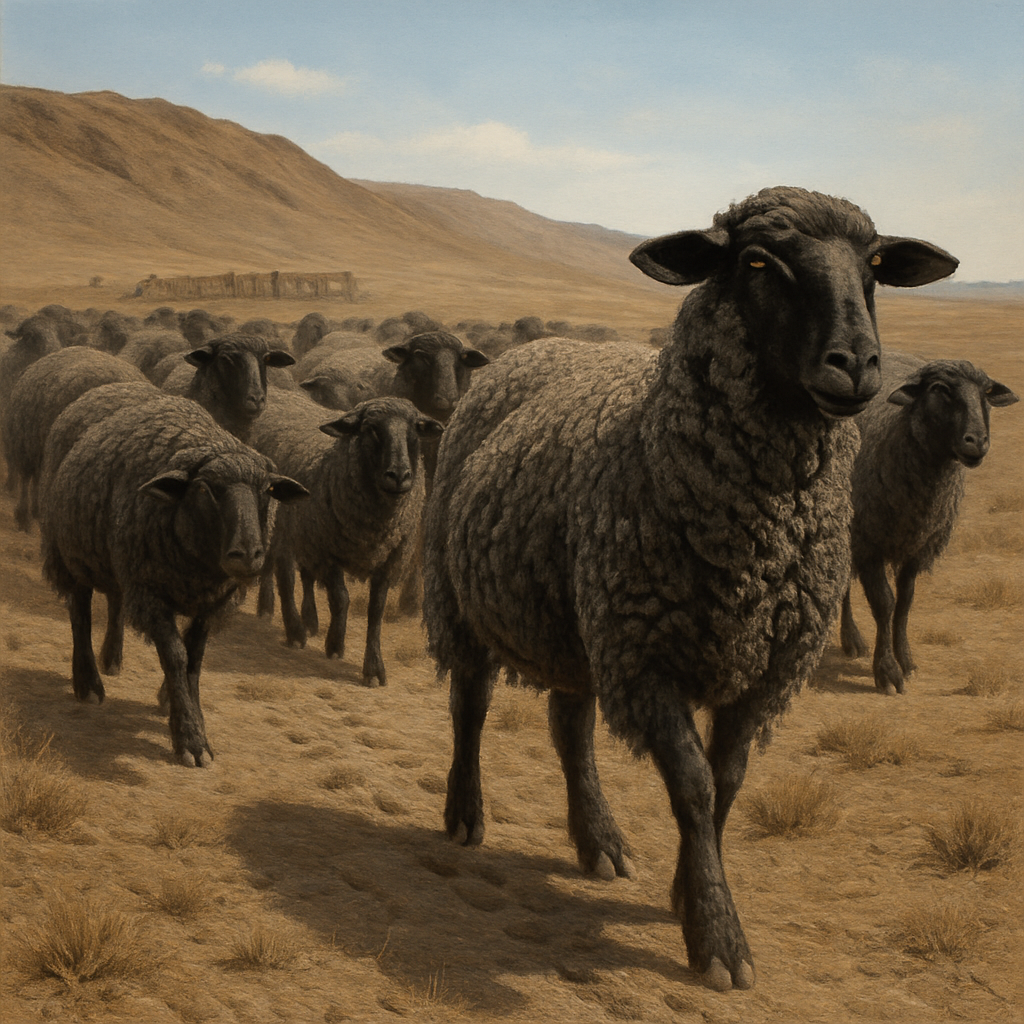 Karakul Sheep Painting by diamonds kit