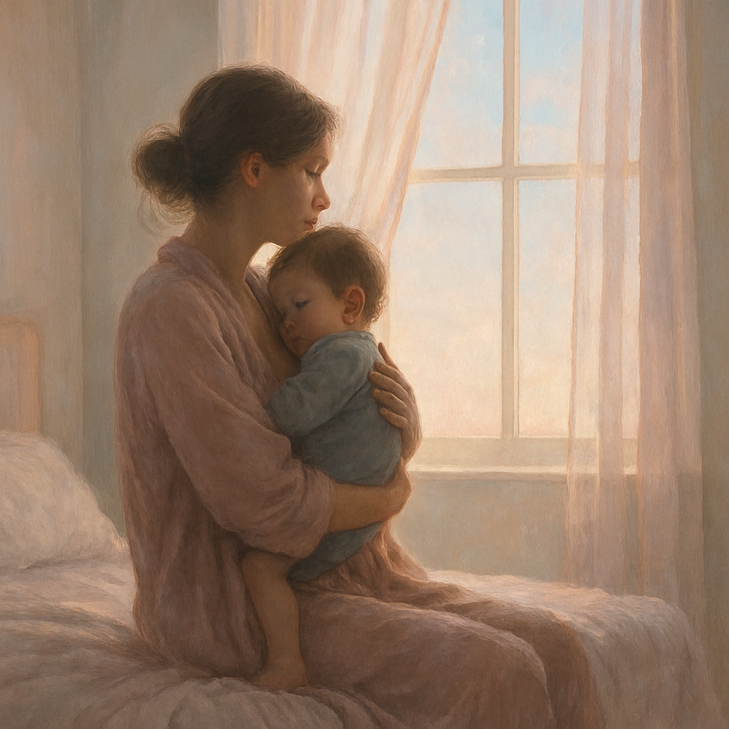 Morning Windowlight A Quiet Cuddle Before The Day diamond painting