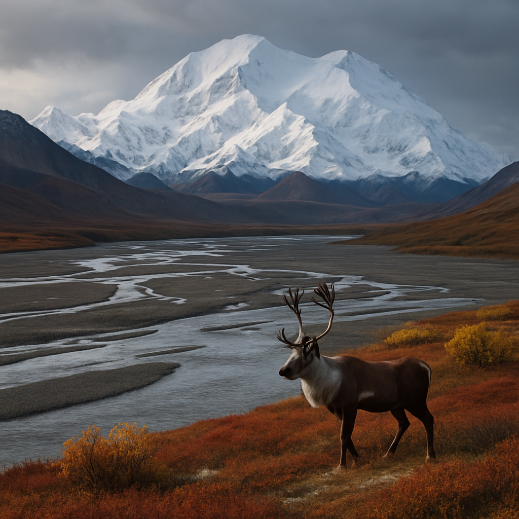 Denali Autumn Tundra And Braided River From Wonder Lake painting diamond kit