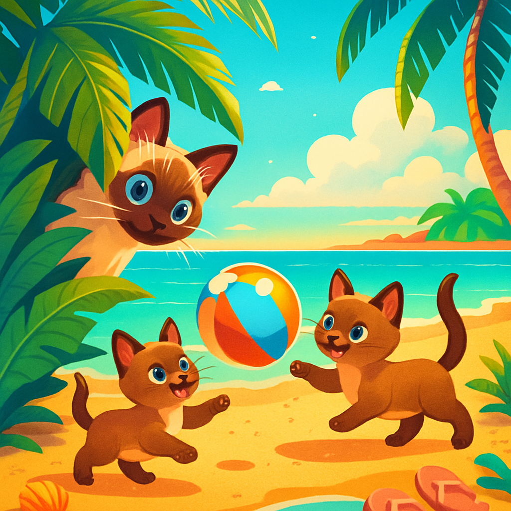 Palm Leaf Hide And Seek Beach Party paint by diamond