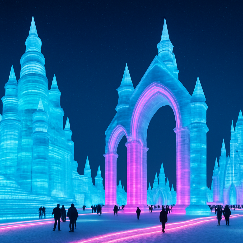 Harbin Ice And Snow World DIY paint by diamonds
