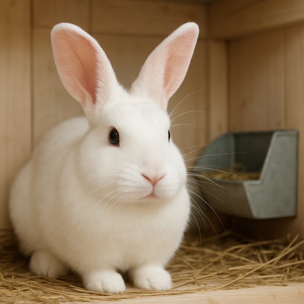 New Zealand White Rabbit - United States DIY paint by diamonds