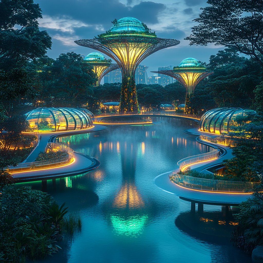 Gardens By The Bay Painting by diamonds kit