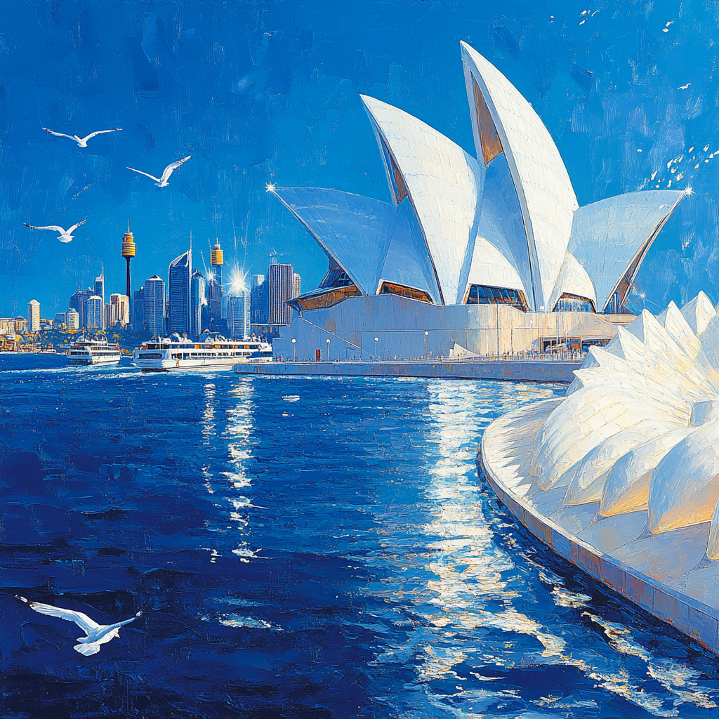 Sydney Opera House Painting by diamonds kit