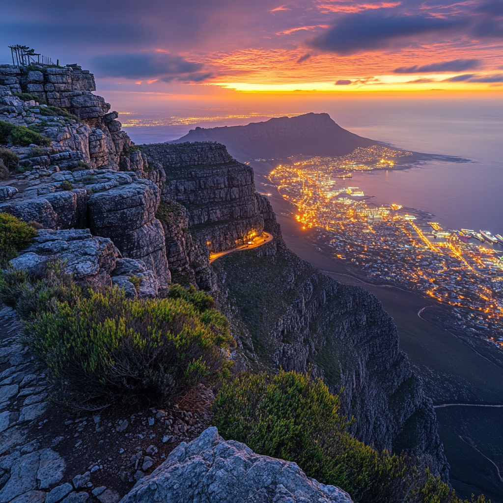 Table Mountain Aerial Cableway Viewpoint Paint by diamonds art