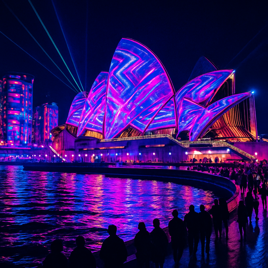 Vivid Sydney Light Festival DIY paint by diamonds