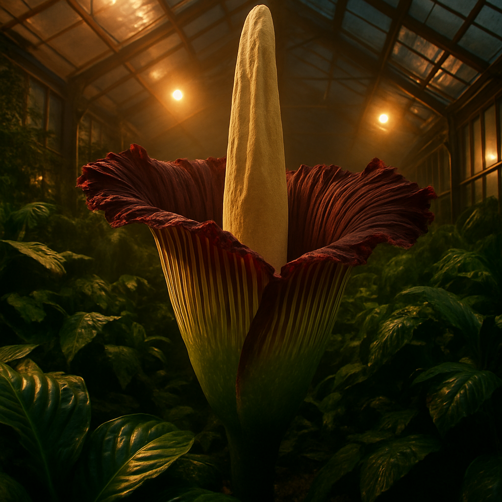 Titan Arum Night Bloom Conservatory painting diamond kit