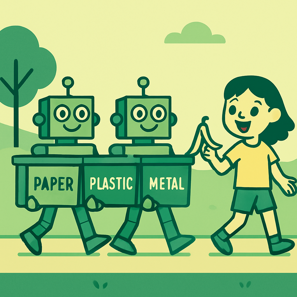 Recycling Robots Parade paint by diamond