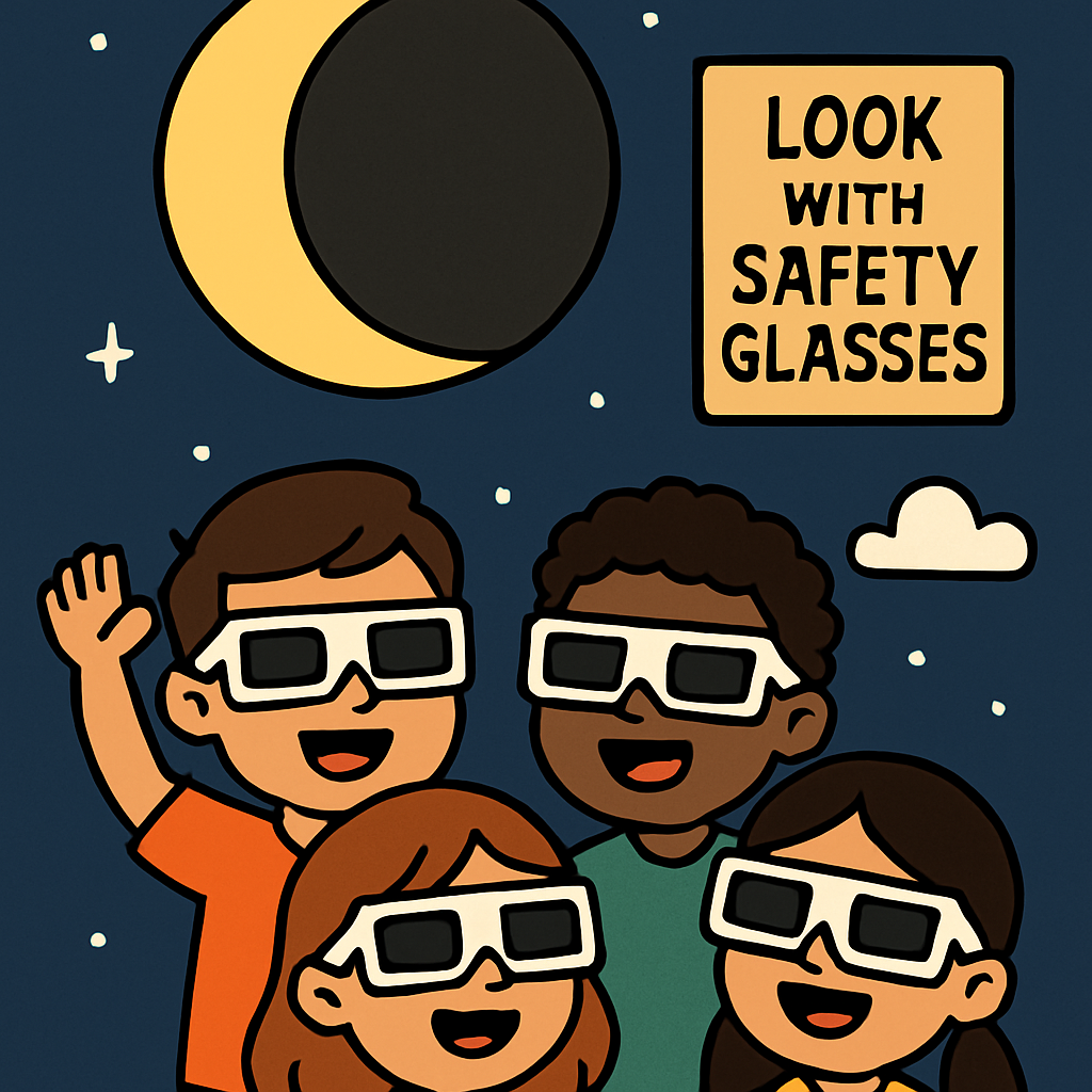 Solar Eclipse Safety Club paint by color