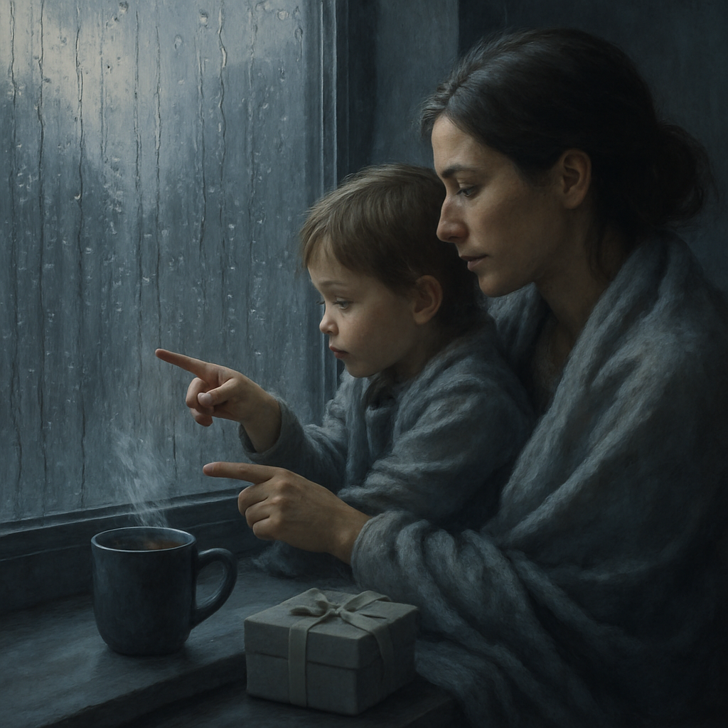 Rainy Window Lesson Two Faces Watching The World Slow Down Painting by diamonds kit