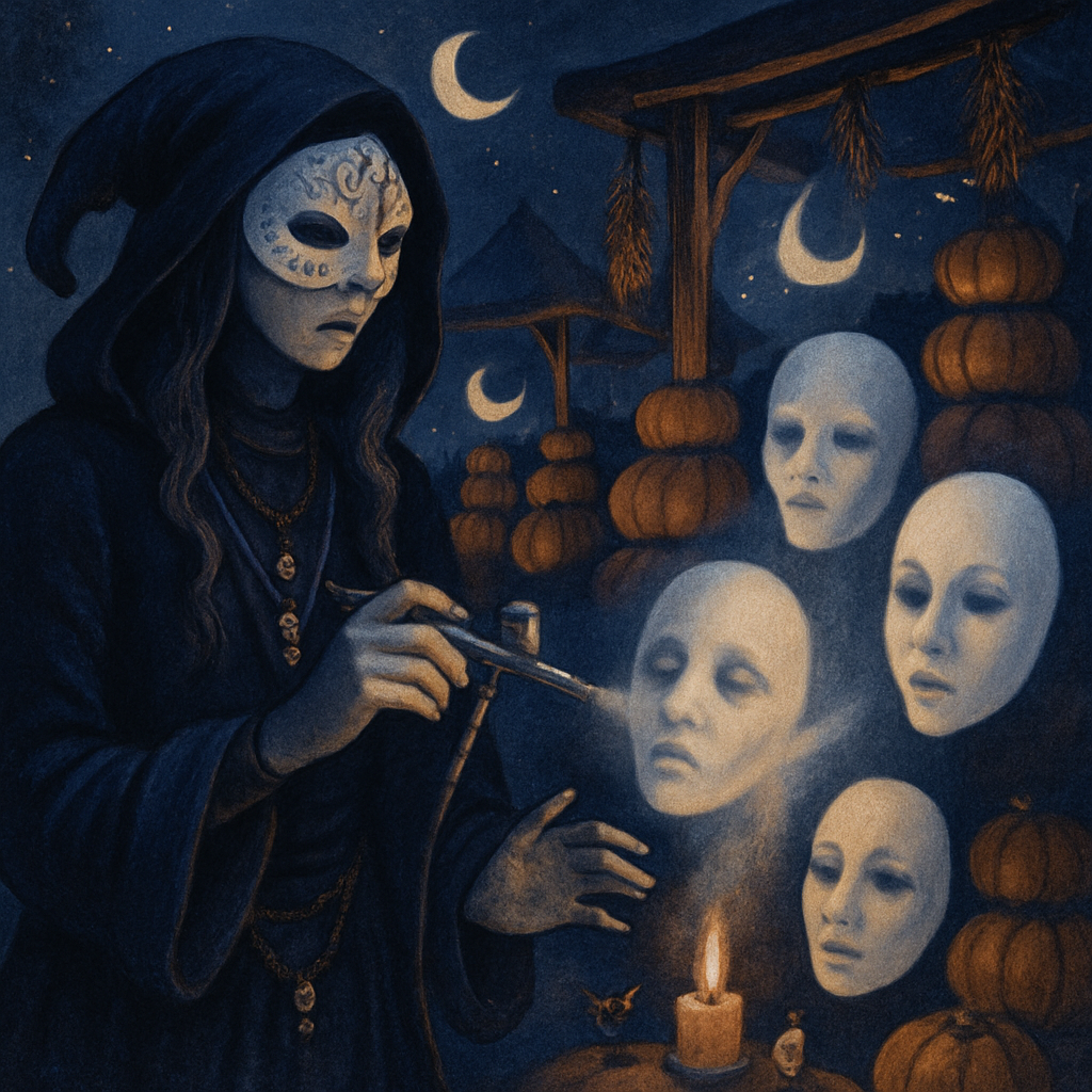 Midnight Mask Maker In The Moonlit Pumpkin Bazaar Paint by diamonds kits