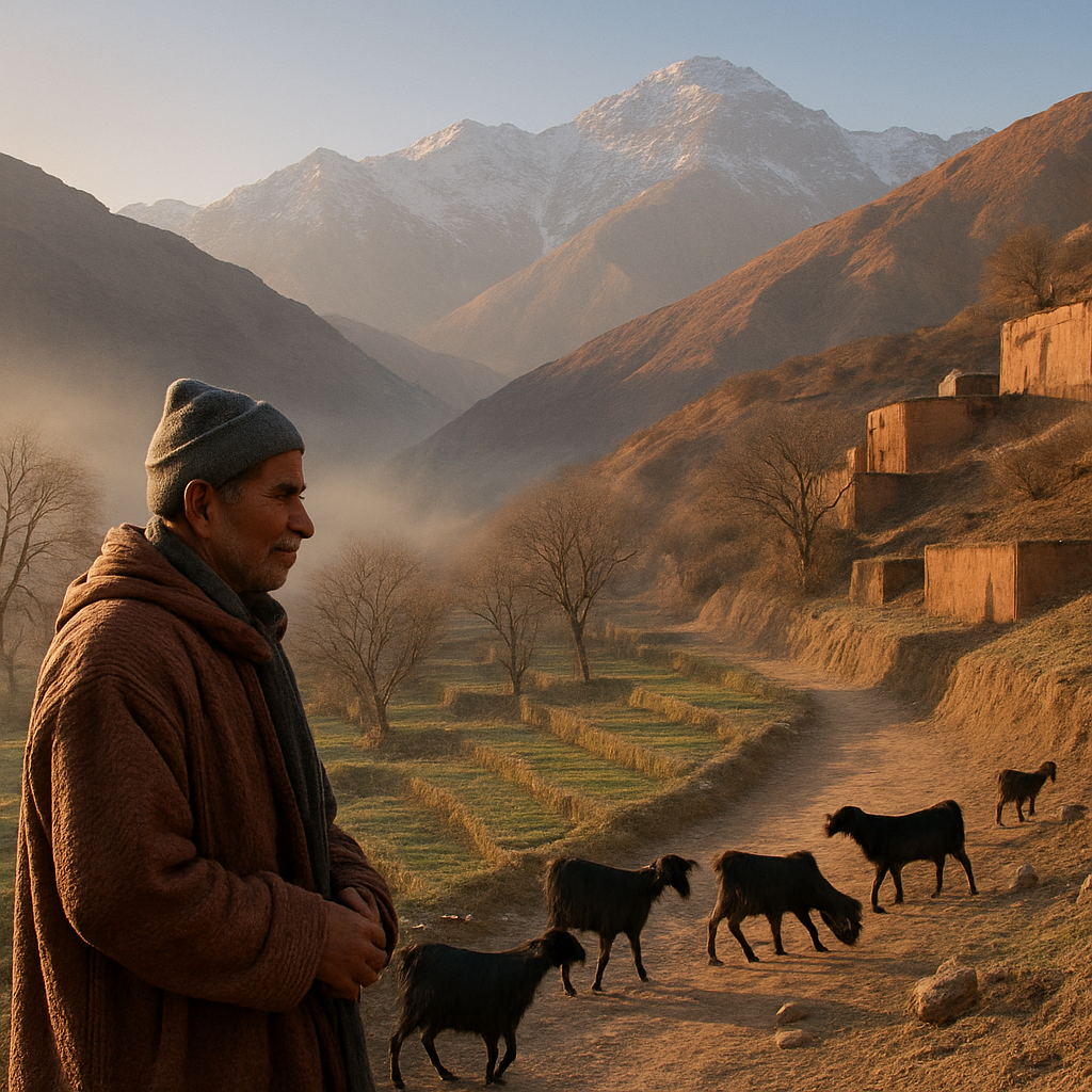 High Pasture Morning In The Atlas Mountains Morocco diamond painting