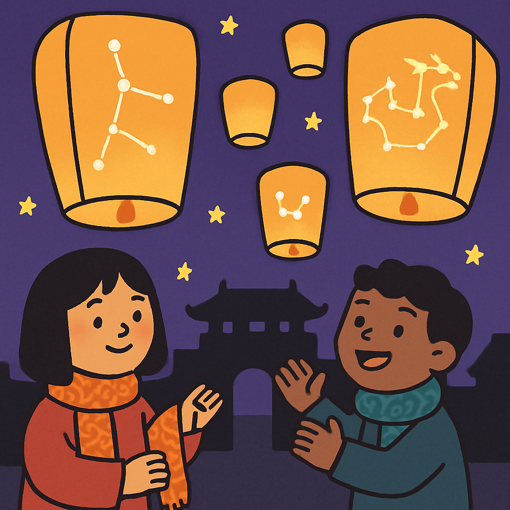 Festival Of Lantern Constellations Paint by diamonds art