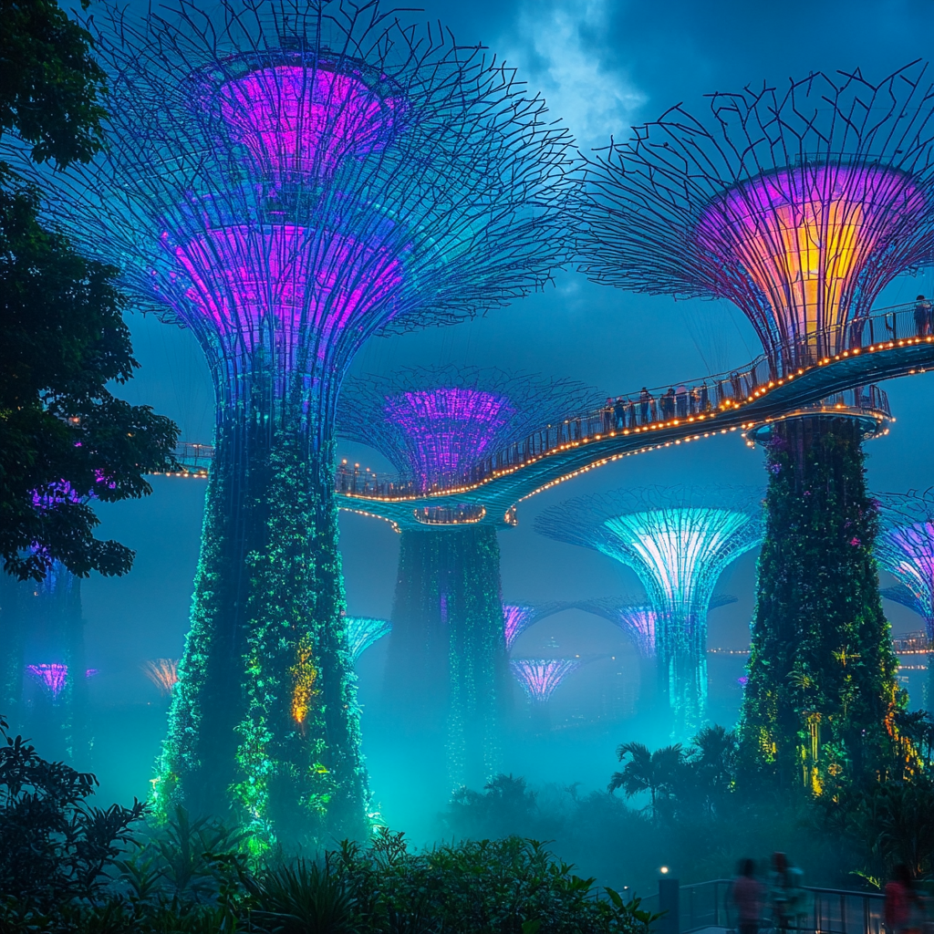 Gardens By The Bay Supertree Grove painting diamond kit