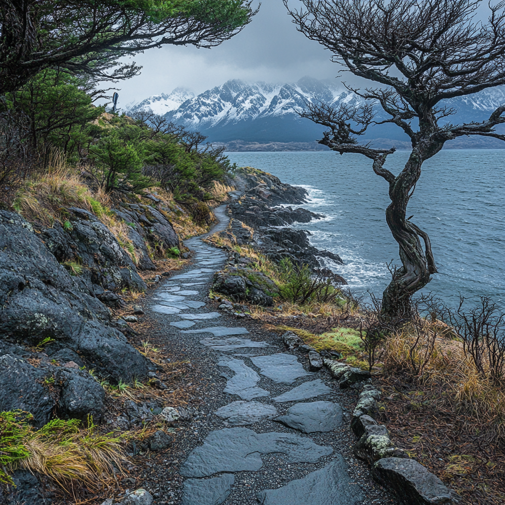 Ushuaia Tierra Del Fuego National Park Coastal Trail paint by color