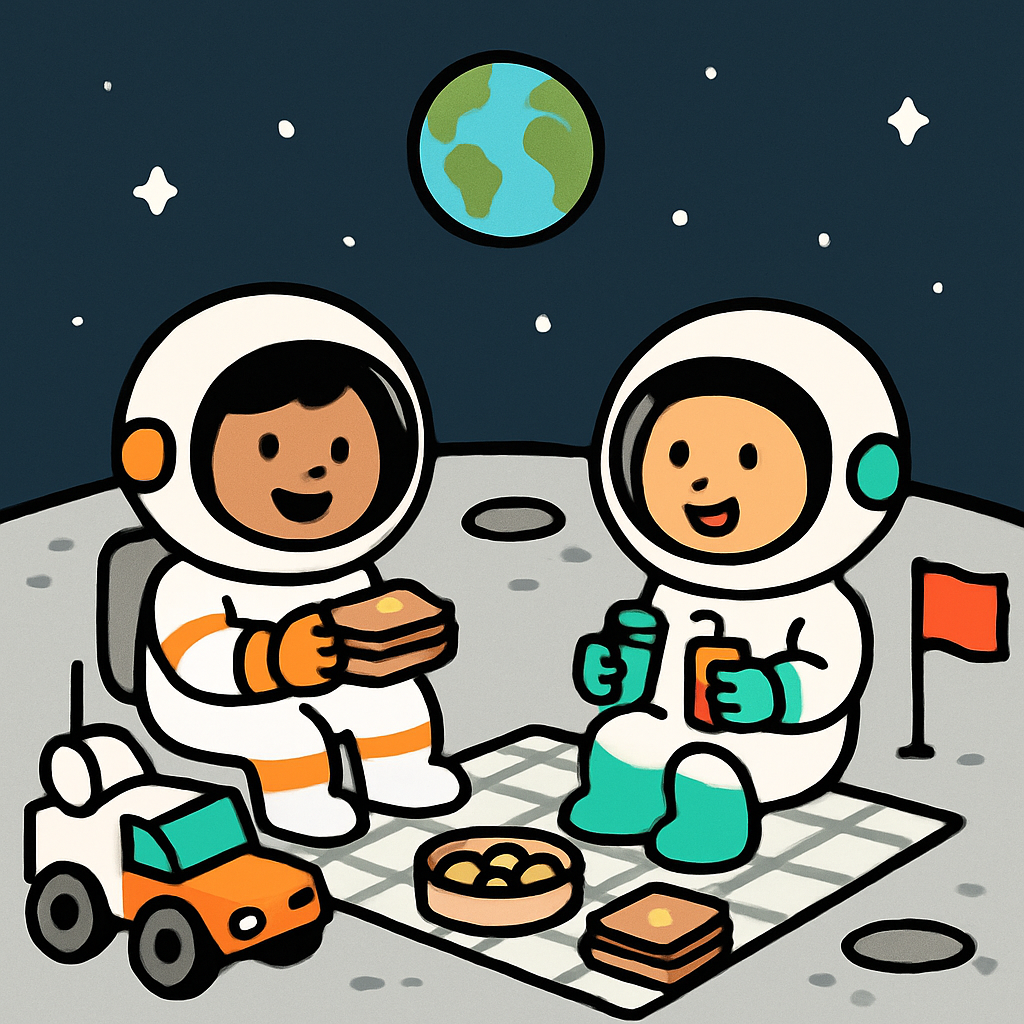 Luna Rover Picnic On The Moon diamond painting