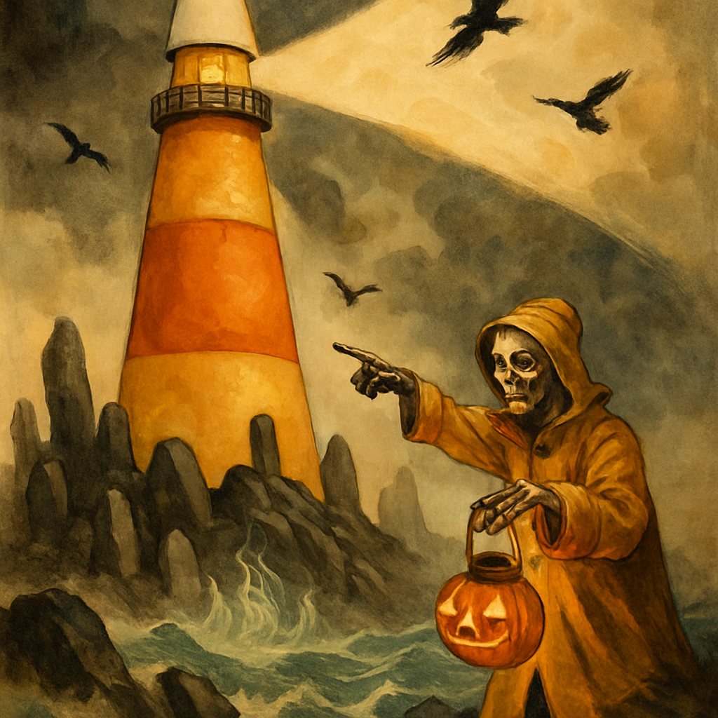 Candy Corn Lighthouse Of The Lost Coast Paint by diamonds kits