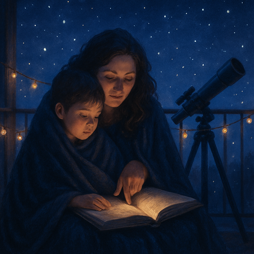Starlight Storytime On The Balcony Of Tomorrow painting diamond kit