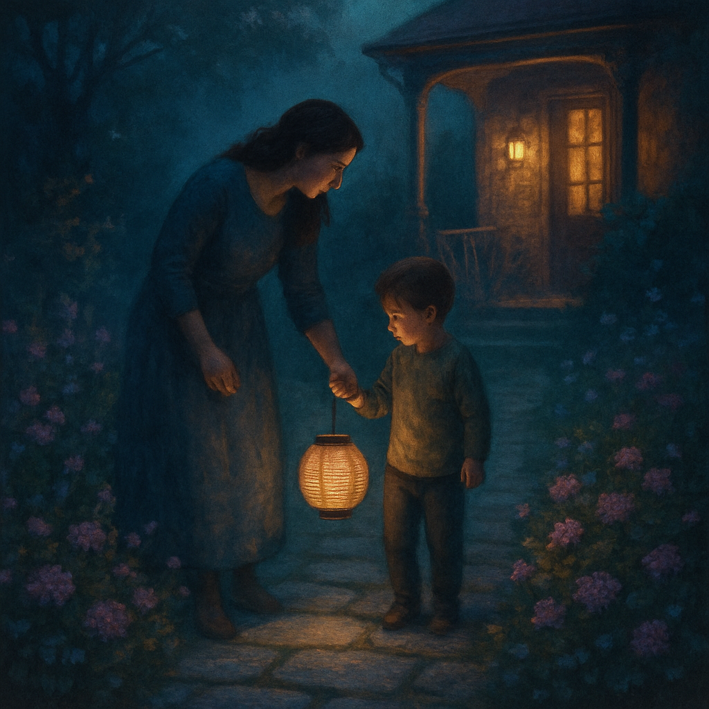Lantern Path Home Through The Garden Of Gratitude paint by color