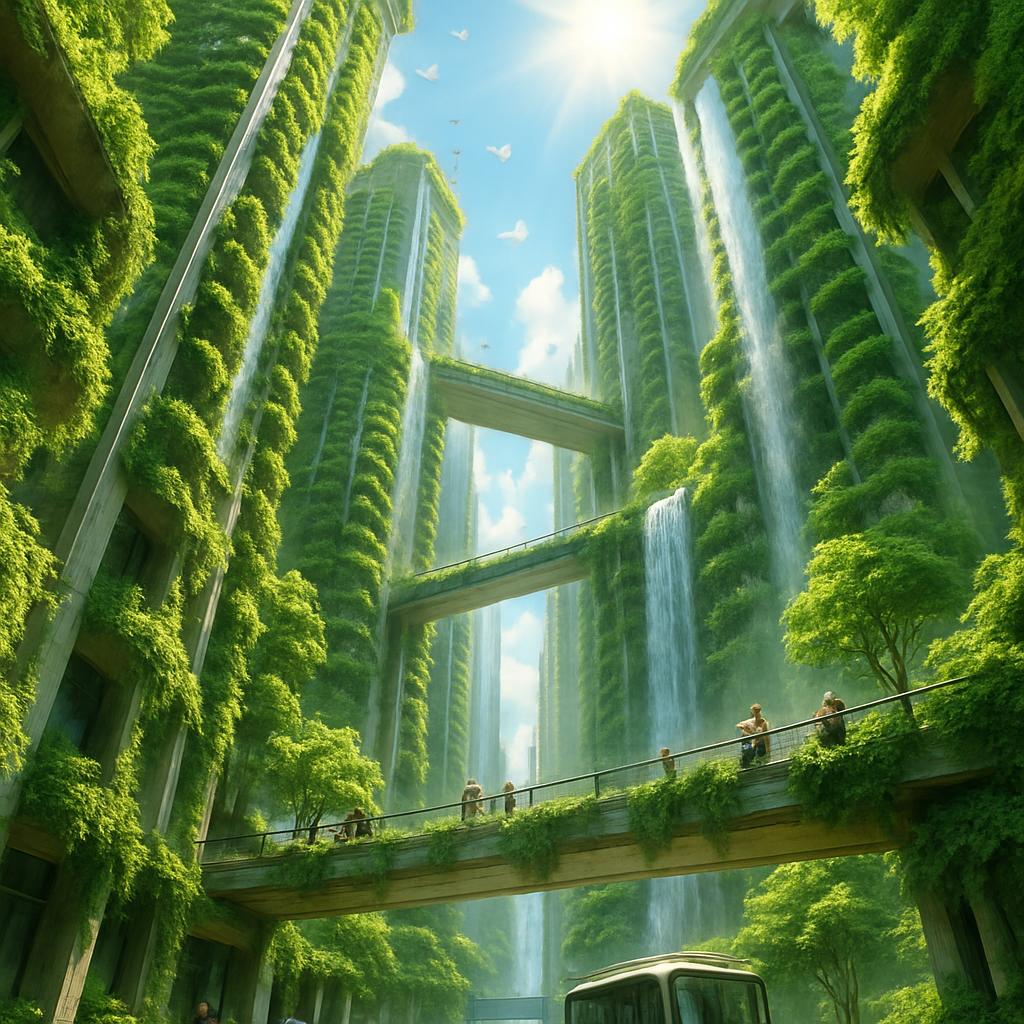 Vertical Garden Skyscraper Canyon paint by color