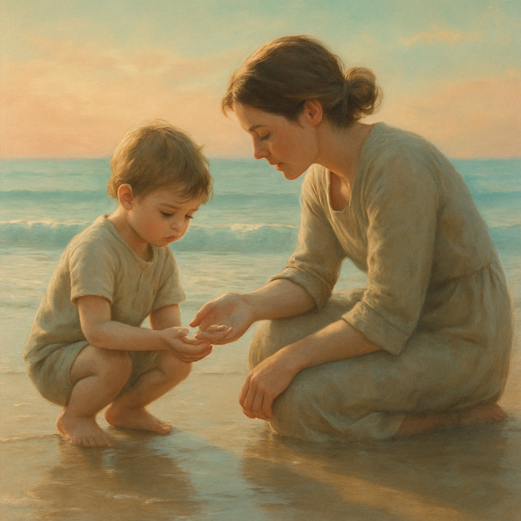 Seashell Lessons At The Edge Of A Gentle Tide Paint by diamonds art