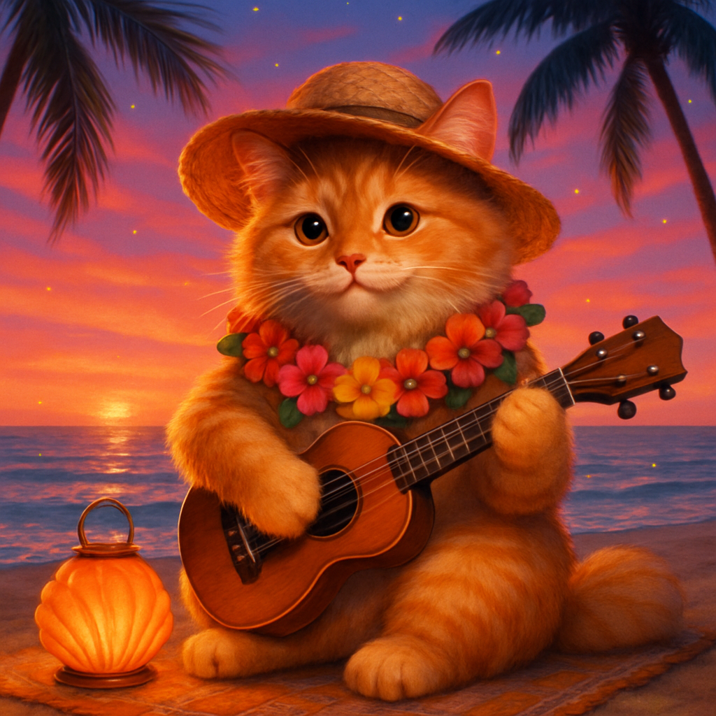 Sunset Ukulele Serenade On The Dunes diamonded painting kits