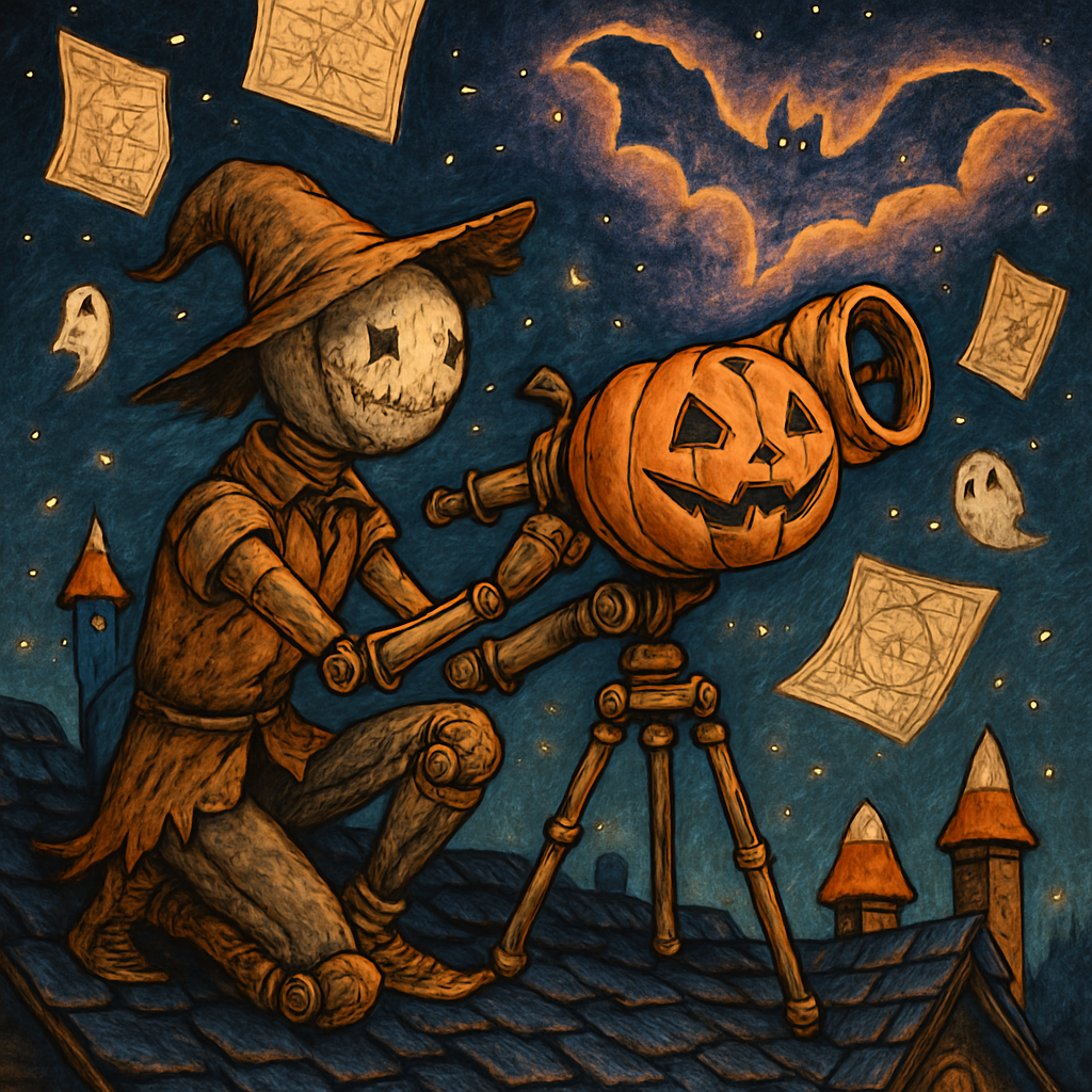 Pumpkin Observatory Night Shift paint by diamond