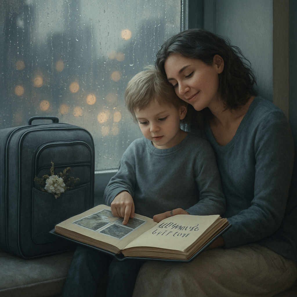 Suitcase Of Memories On A Window Seat Journey Home paint by color
