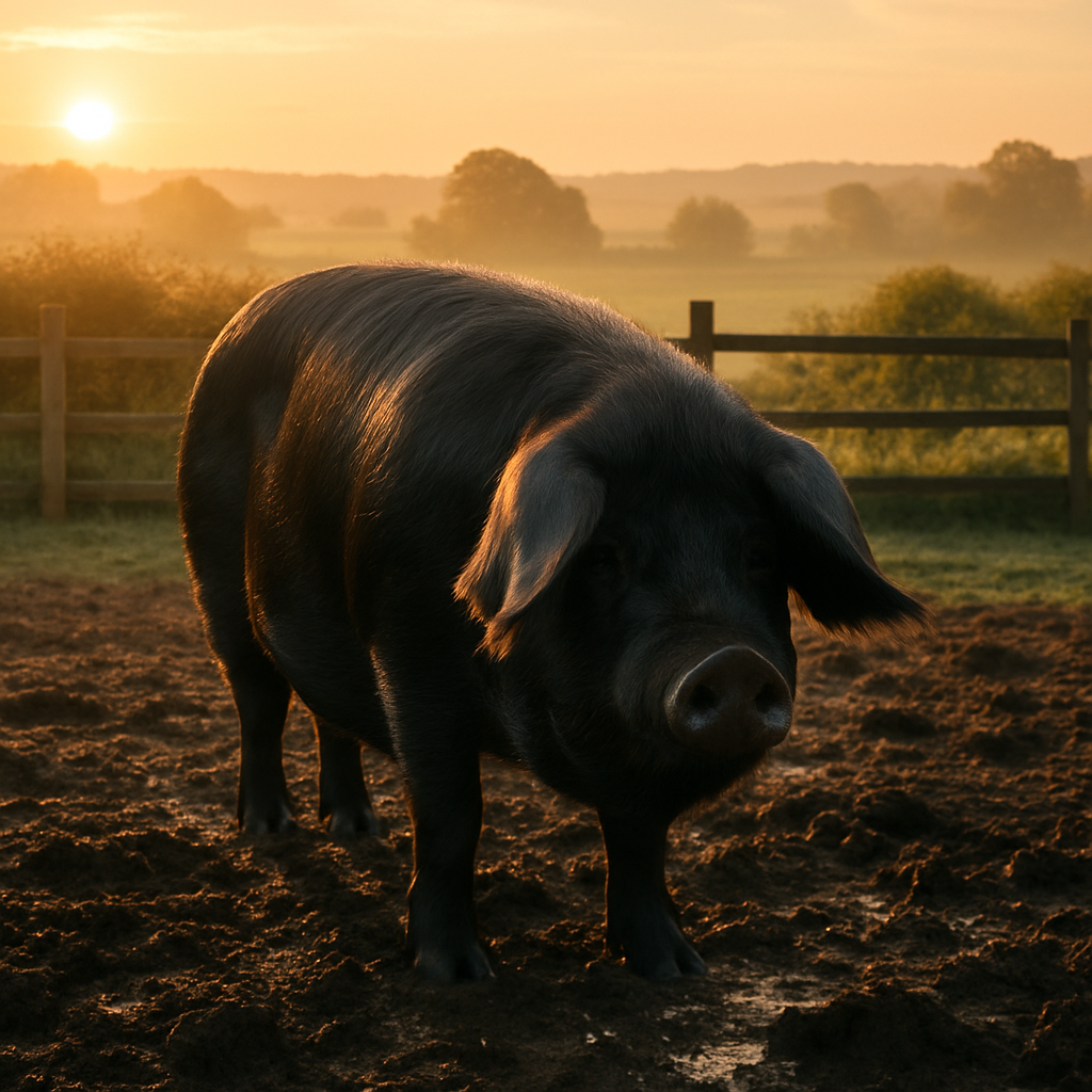 Large Black Pig diamond painting
