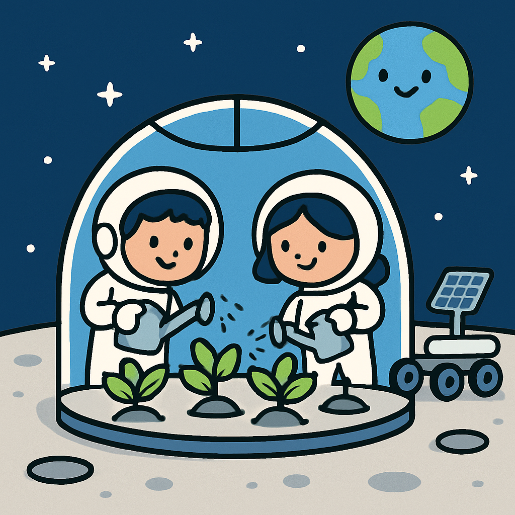 Moon Base Garden Experiment Painting by diamonds kit