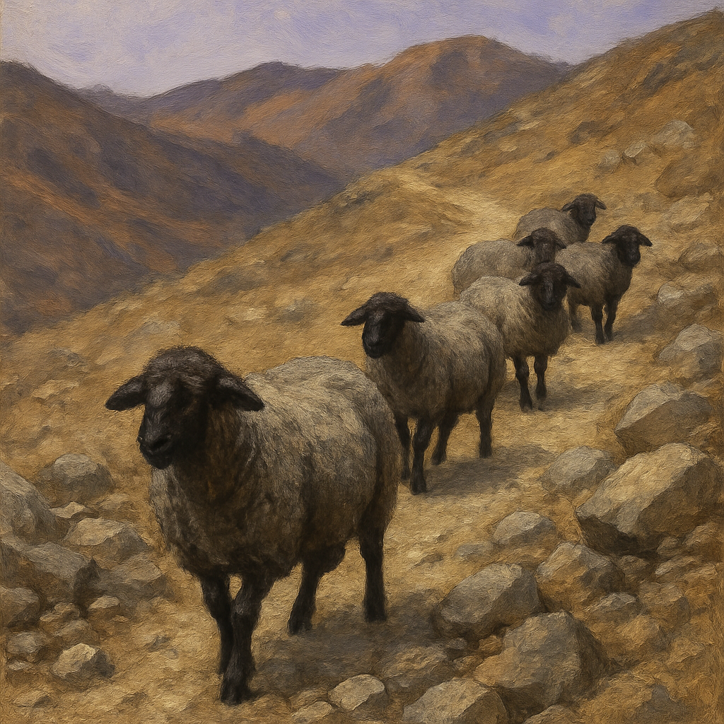Karakul Sheep Paint by diamonds kits
