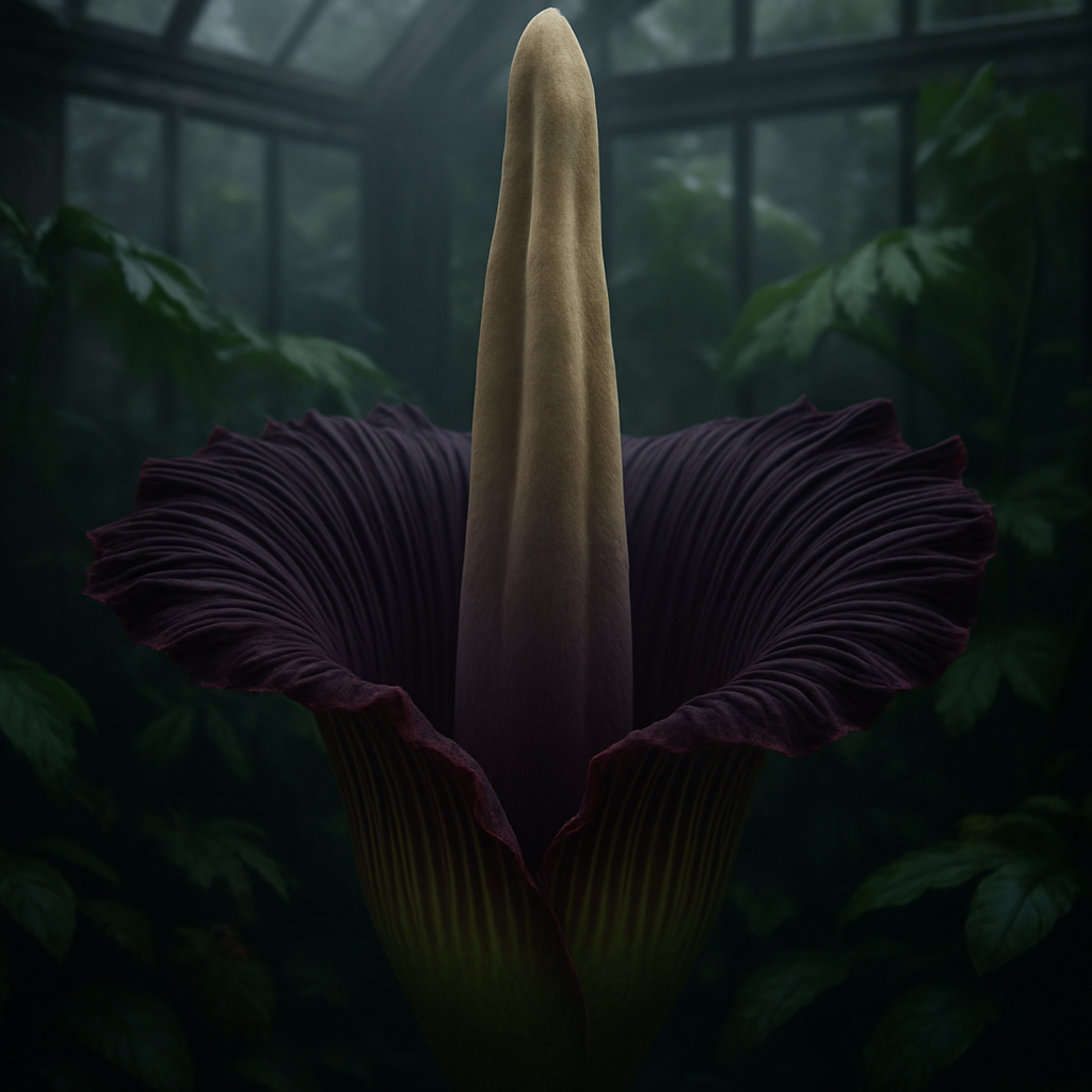 Amorphophallus Titanum paint by diamonds