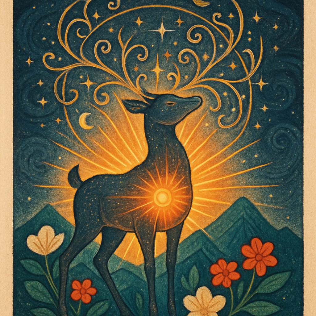 Radiant Sunrise Deer Of The Spiral Meadow diamonded painting kits