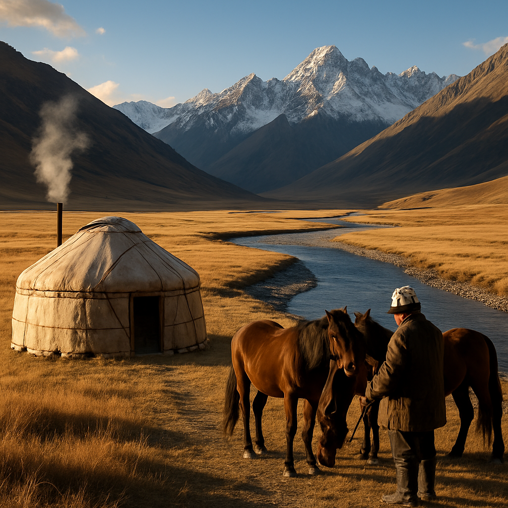 Autumn Shepherd Camp Under The Tien Shan Ridges paint by color