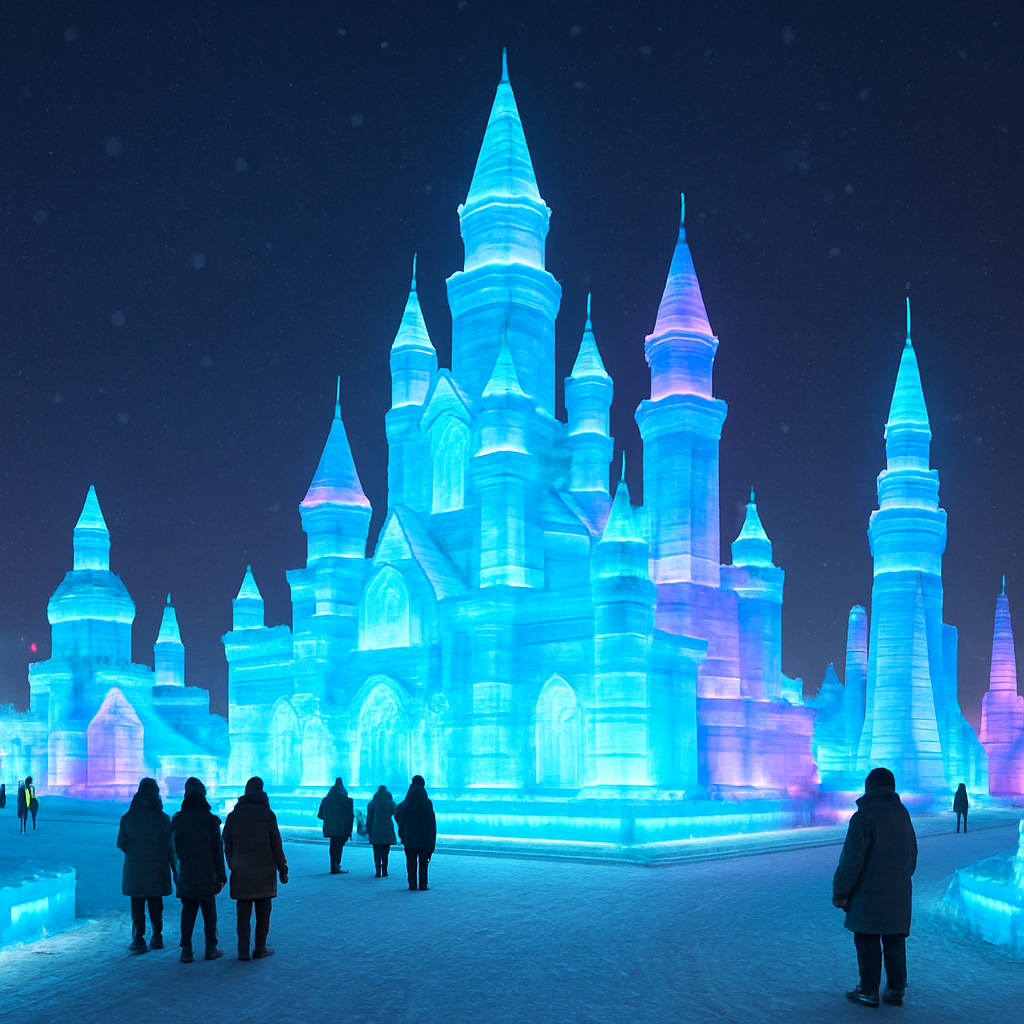Harbin International Ice And Snow Festival DIY paint by diamonds