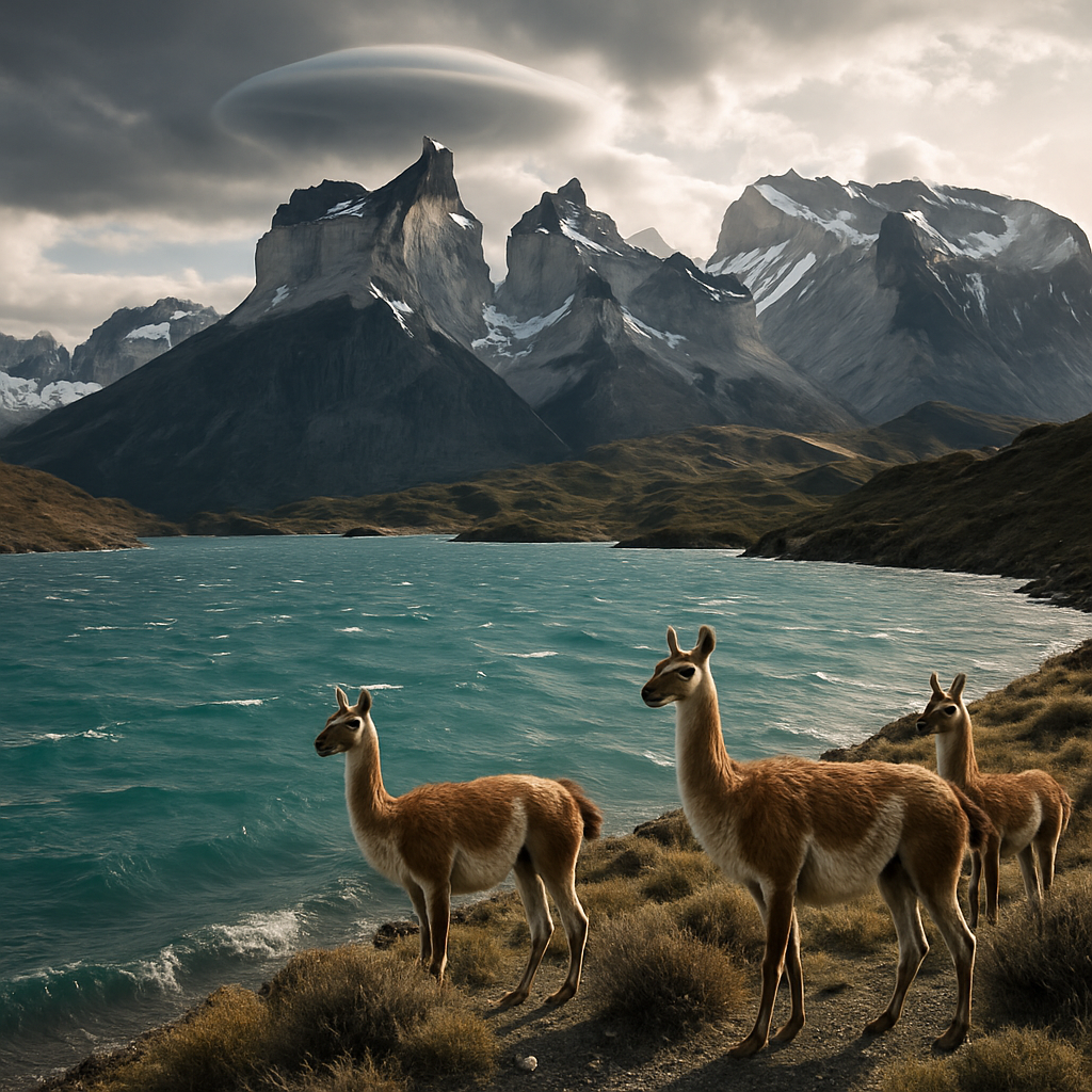 Windy Afternoon On Torres Del Paine Lakeshore Painting by diamonds kit