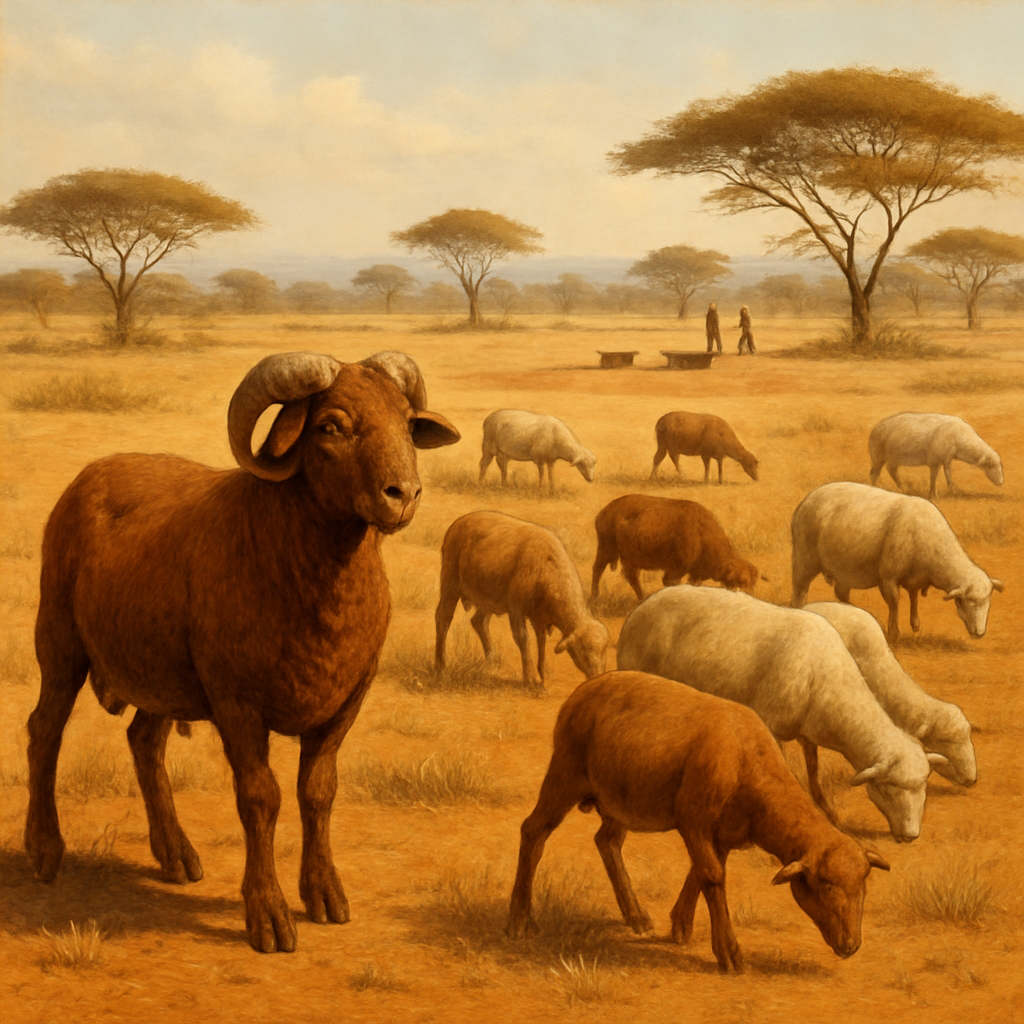 Red Maasai Sheep - Kenya And Tanzania diamonded painting kits
