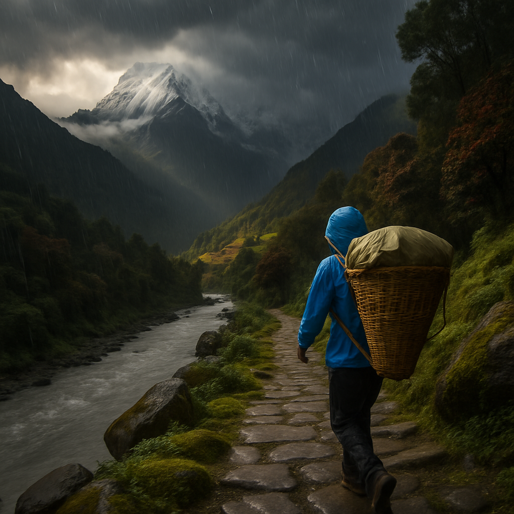 Monsoon Clouds Over Annapurna South And The Modi Khola paint by color