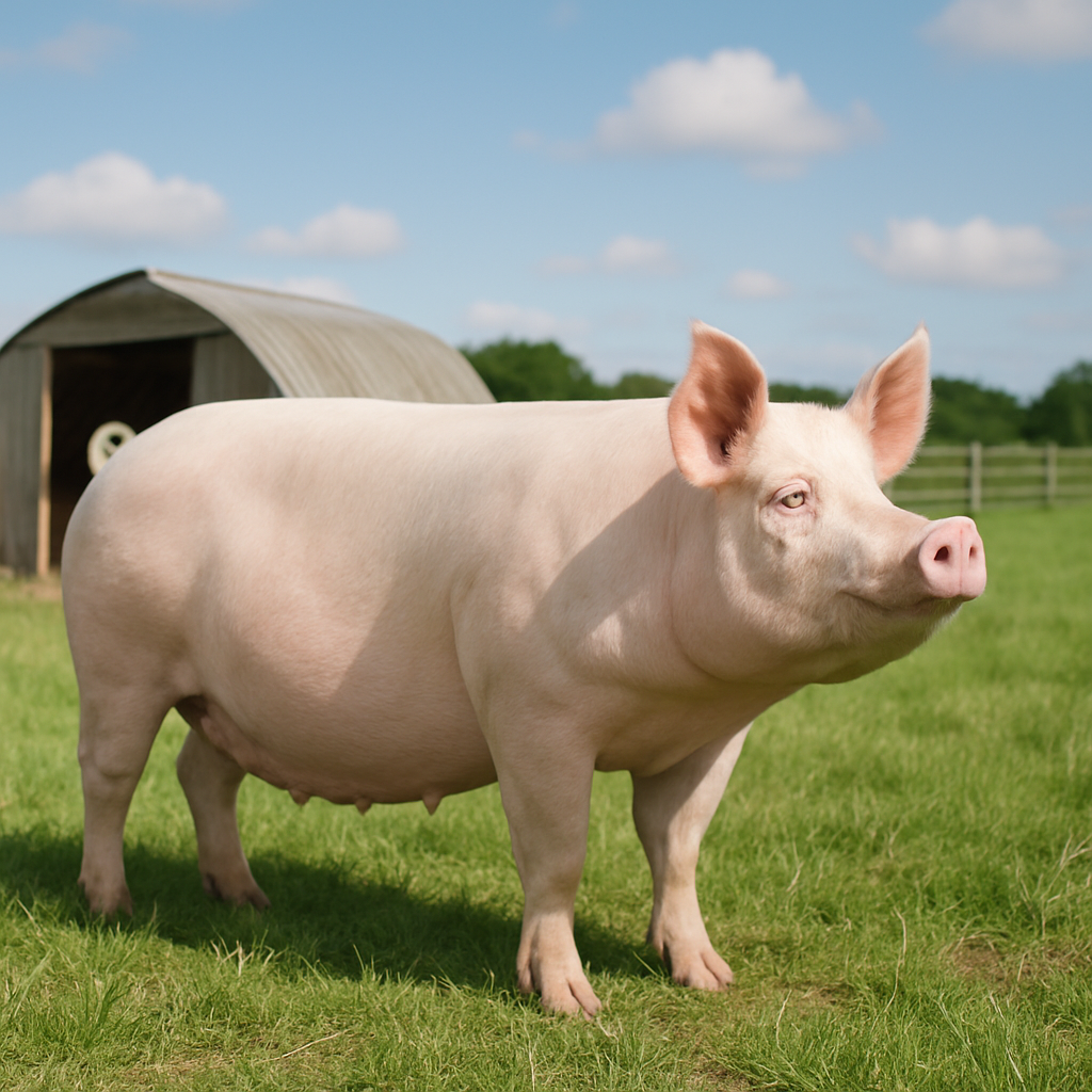 Large White Pig - United Kingdom paint by diamond