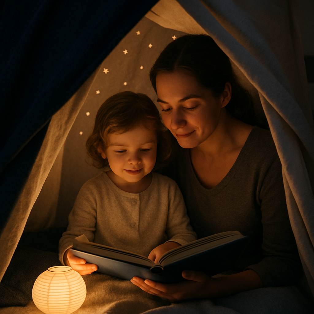 Lantern Light Lullaby In A Quilt Fort Universe Paint by diamonds art