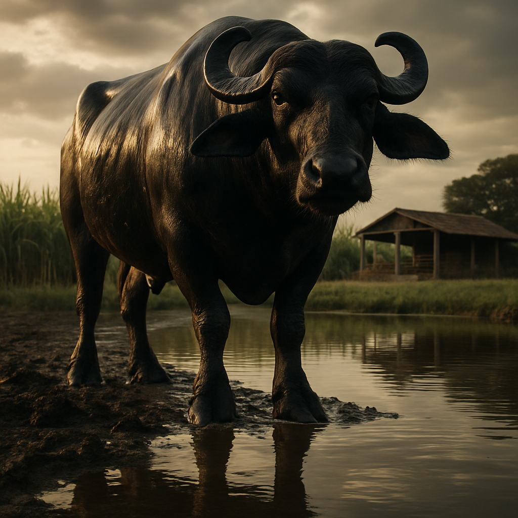 Murrah Water Buffalo - India paint by color